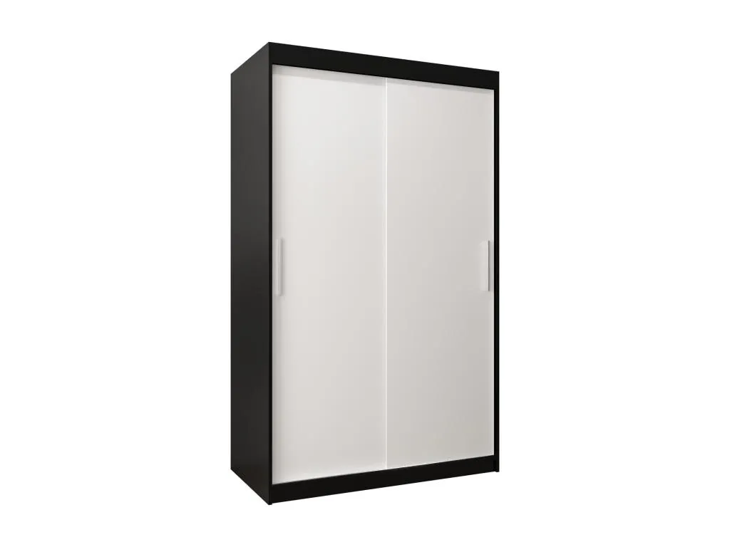 Armario Biocasahogar corredero – 200x120x62 cm – Negro y blanco – 2 puertas MG1959002