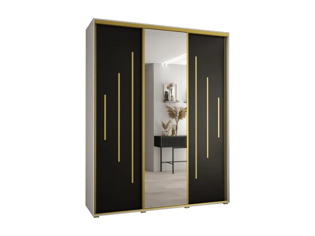 Armario con puertas batientes 3 hojas 235,2x200x45 cm diseño moderno EQ3473187