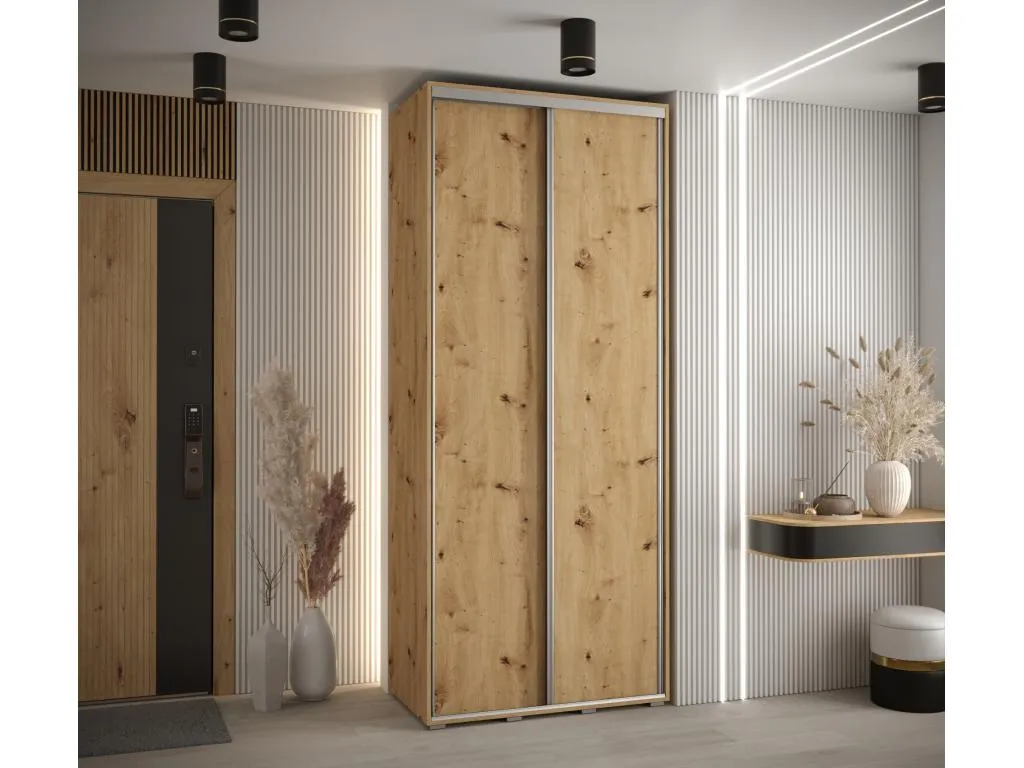 ARMARIO Luxmbls 1 DE PUERTAS CORREDERAS 235.2/120/45 2 puertas (Artisan/Artisan/Plata) QBXD73738