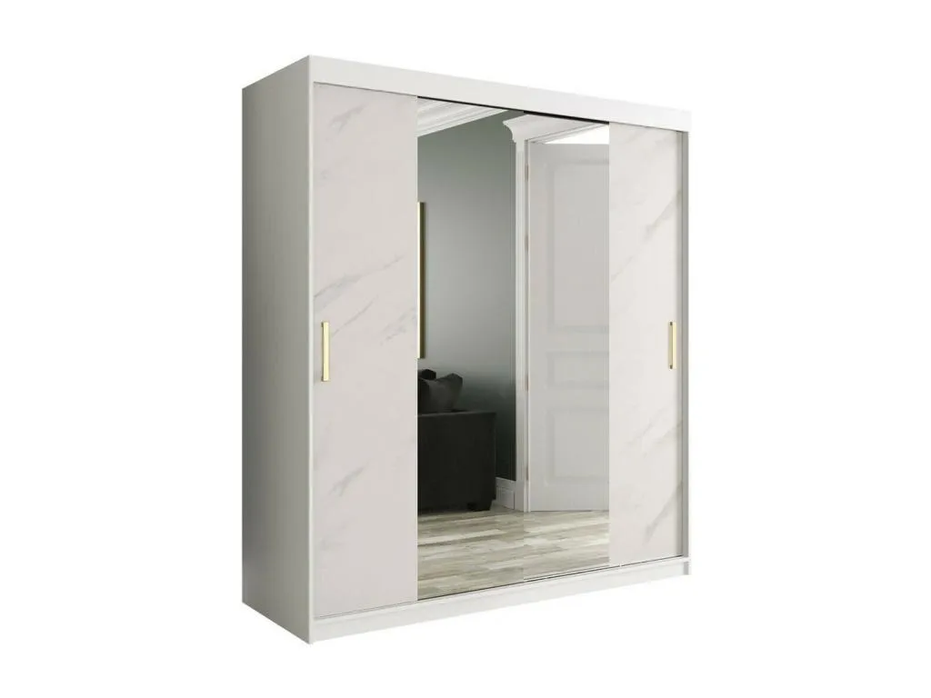 Armario Patriciabaezcasa 255 Mate blanco | Mármol blanco 200x180x62cm Número de estantes - 7.00