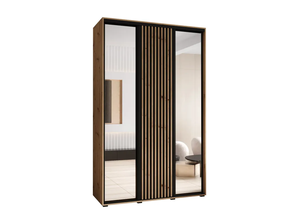 ARMARIO Andreuworldcasa 2 DE PUERTAS CORREDERAS 235.2/150/60 3 puertas (artisan/negro)
