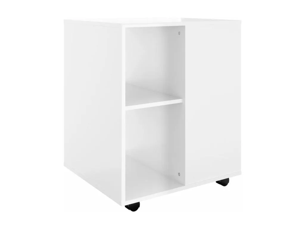 Armario ruedas Hogarve contrachapada blanco brillante 60x53x72cm 11925agxk