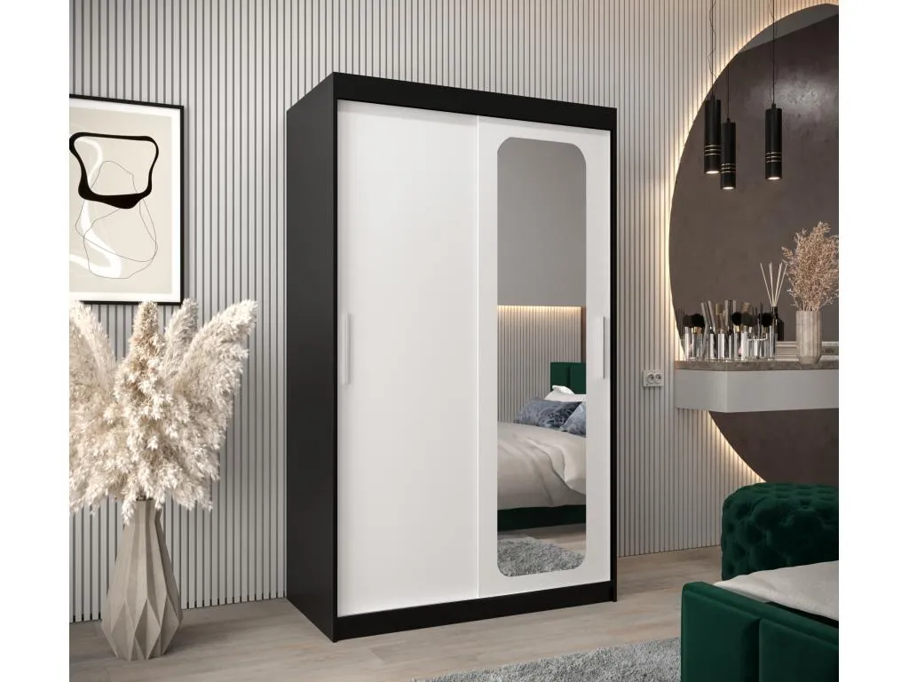 ARMARIO Andreuworldcasa T2 DE PUERTAS CORREDERAS 200/120/62 2 puertas (negro/blanco)