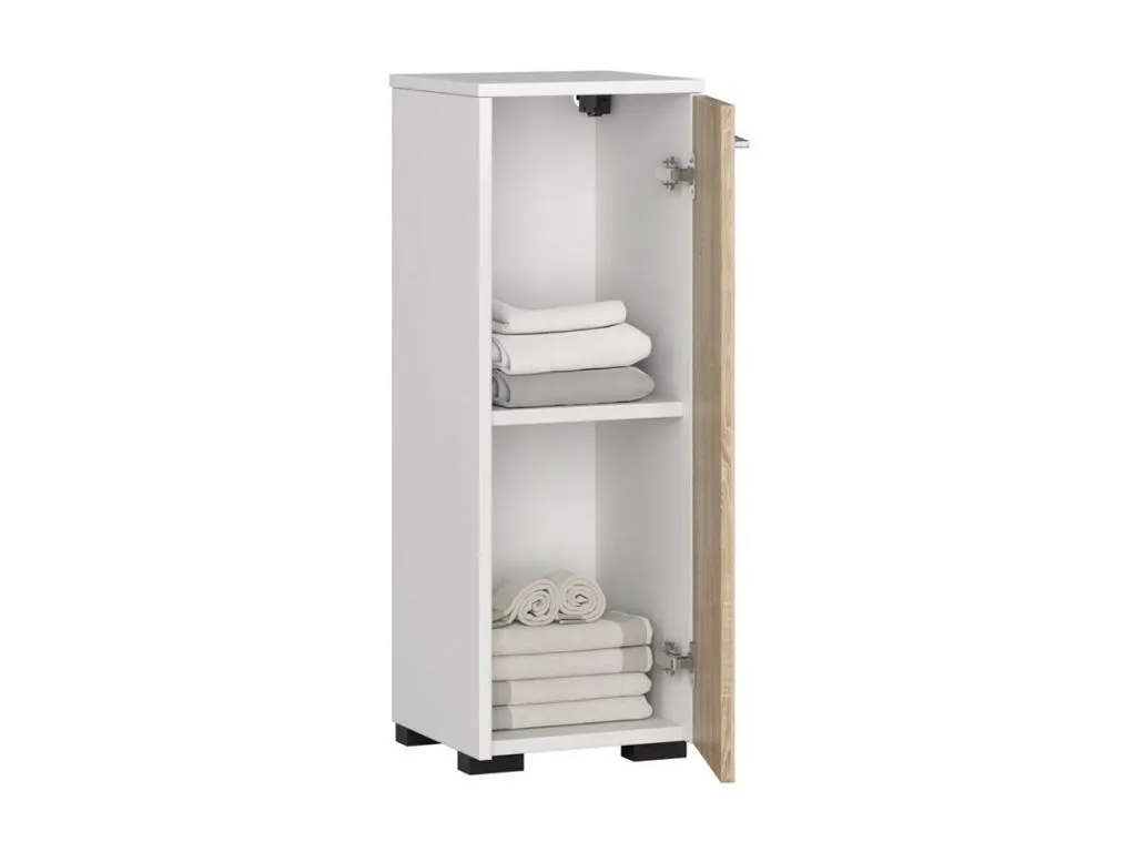 Armario de baño Micasacool Blanco 30 cm 1 puerta color Micasacool mate 2 estantes 30x30x82 cm