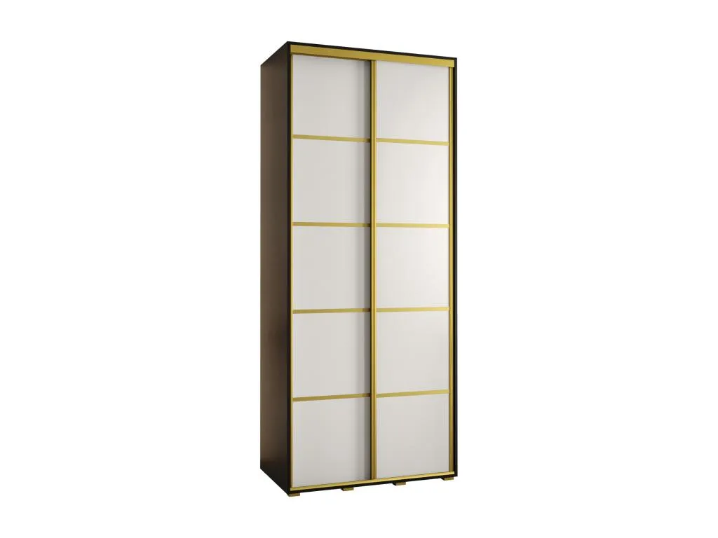 ARMARIO Vivircalido 4 DE PUERTAS CORREDERAS 235.2/100/45 2 puertas (Negro/Blanco/Oro) hiln36960