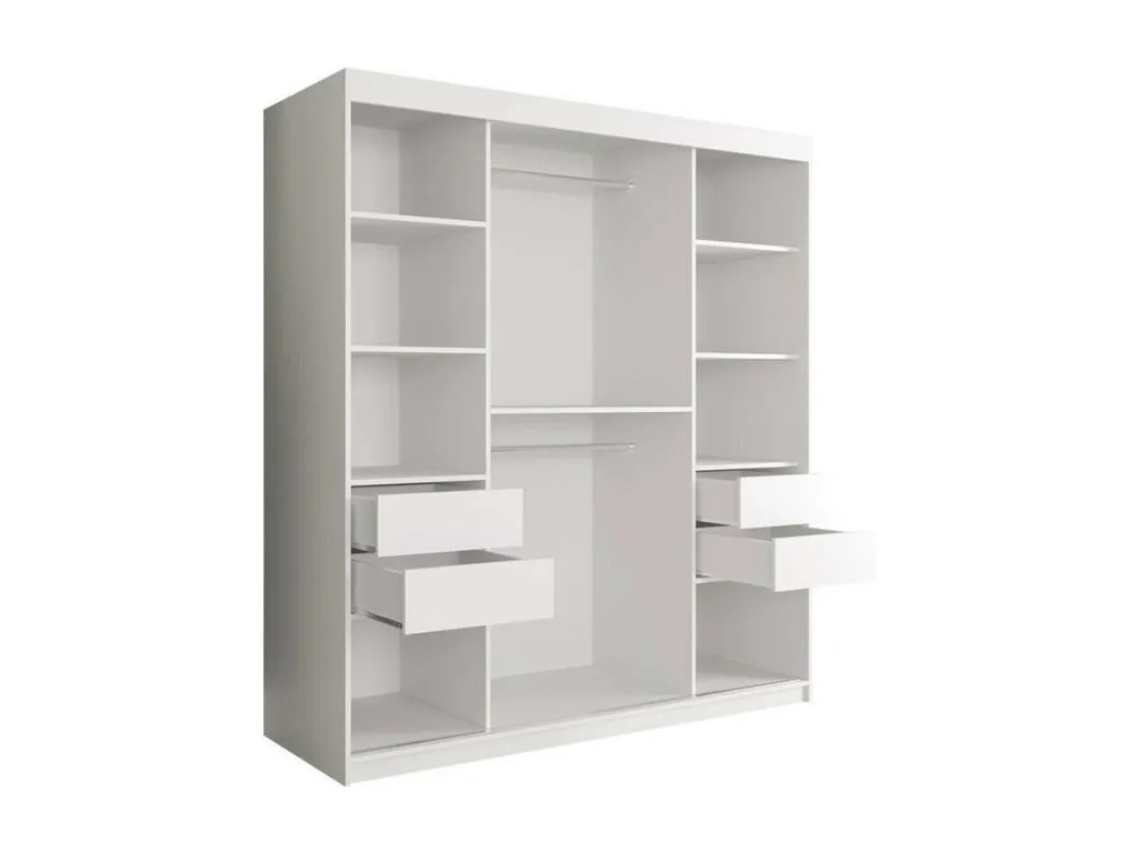 Armario Sancaldeco 249 Mate blanco | Mármol blanco 200x180x62cm Número de estantes - 7.00 16225VLIW