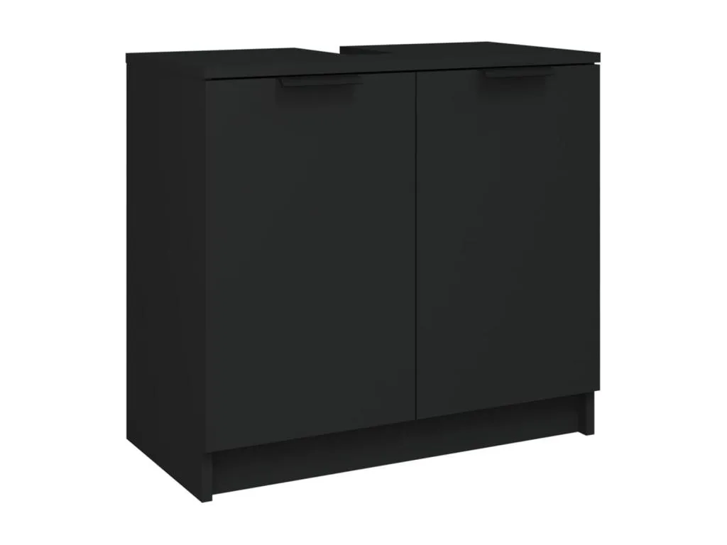 Armario de baño Decoencanto contrachapada negro 64.5x33.5x59 cm