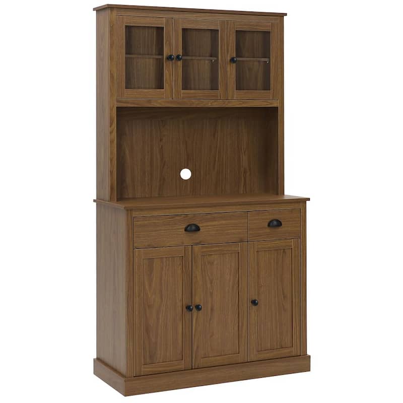 Armario de Almacenaje para Cocina de 71 en Madera con Puertas y Estantes Ajustables, Acabado de Grano de Madera xa4948587