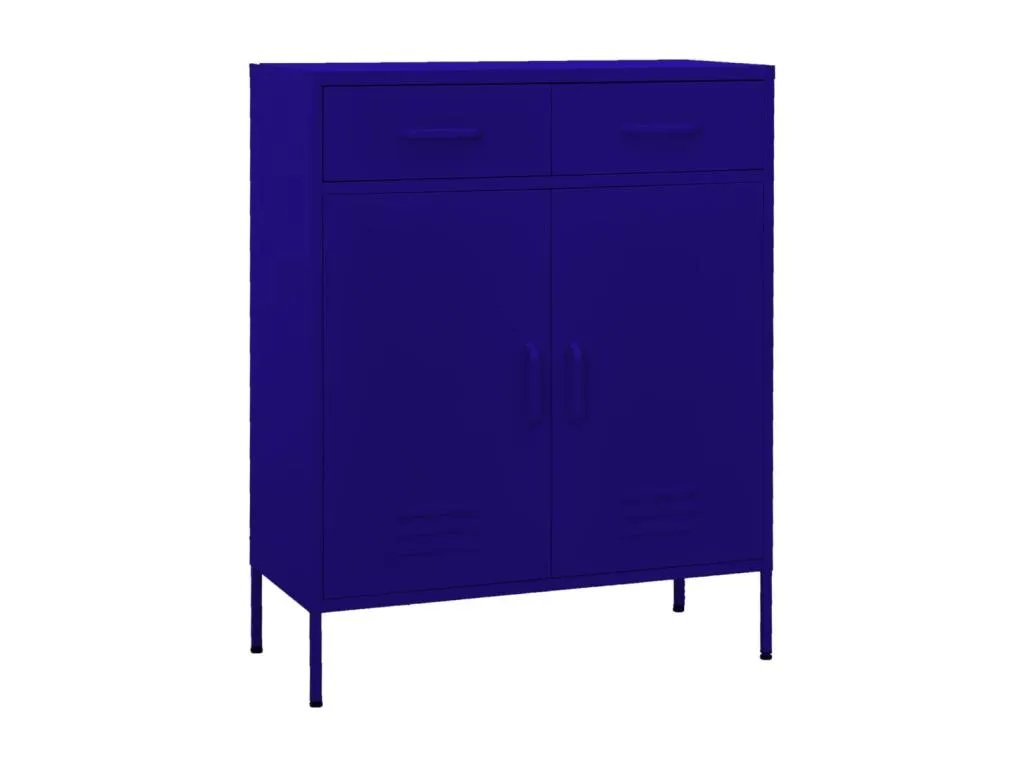 Armario de almacenamiento acero azul Decopractico 80x35x101.5 cm 76545EXGY