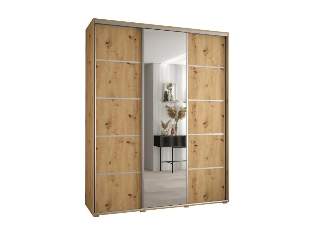 ARMARIO Homepleno 5 DE PUERTAS CORREDERAS 235.2/190/60 3 puertas (Artisan/Artisan/Plata) 42881tkkr