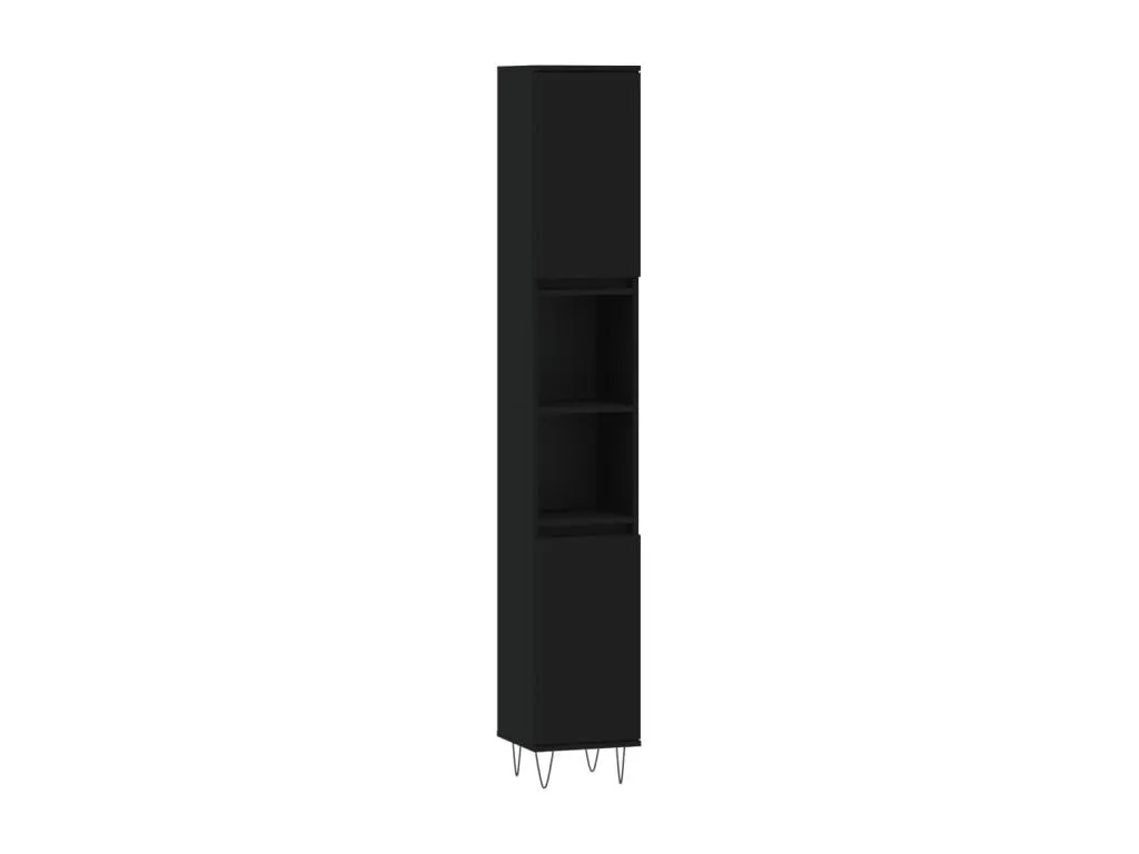 Armario de baño Francomuebleses contrachapada negro 30x30x190 cm