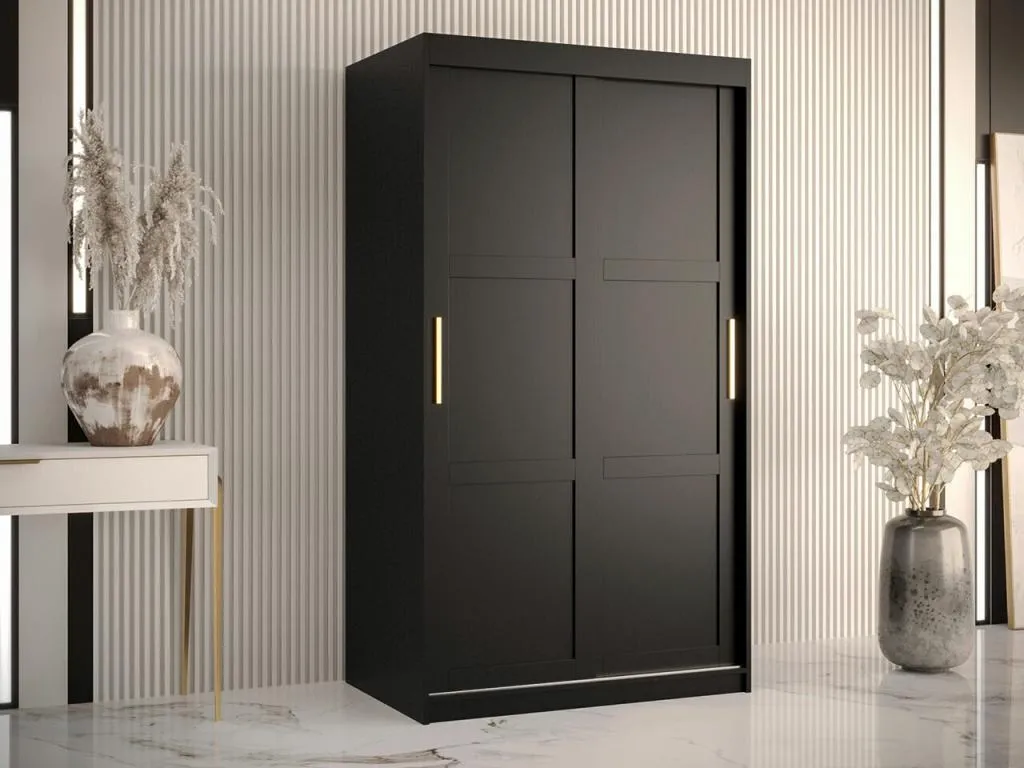 Armario Hogarmini G112 Negro 200x100x62cm Puertas de armario - Correderas 11294wmzw