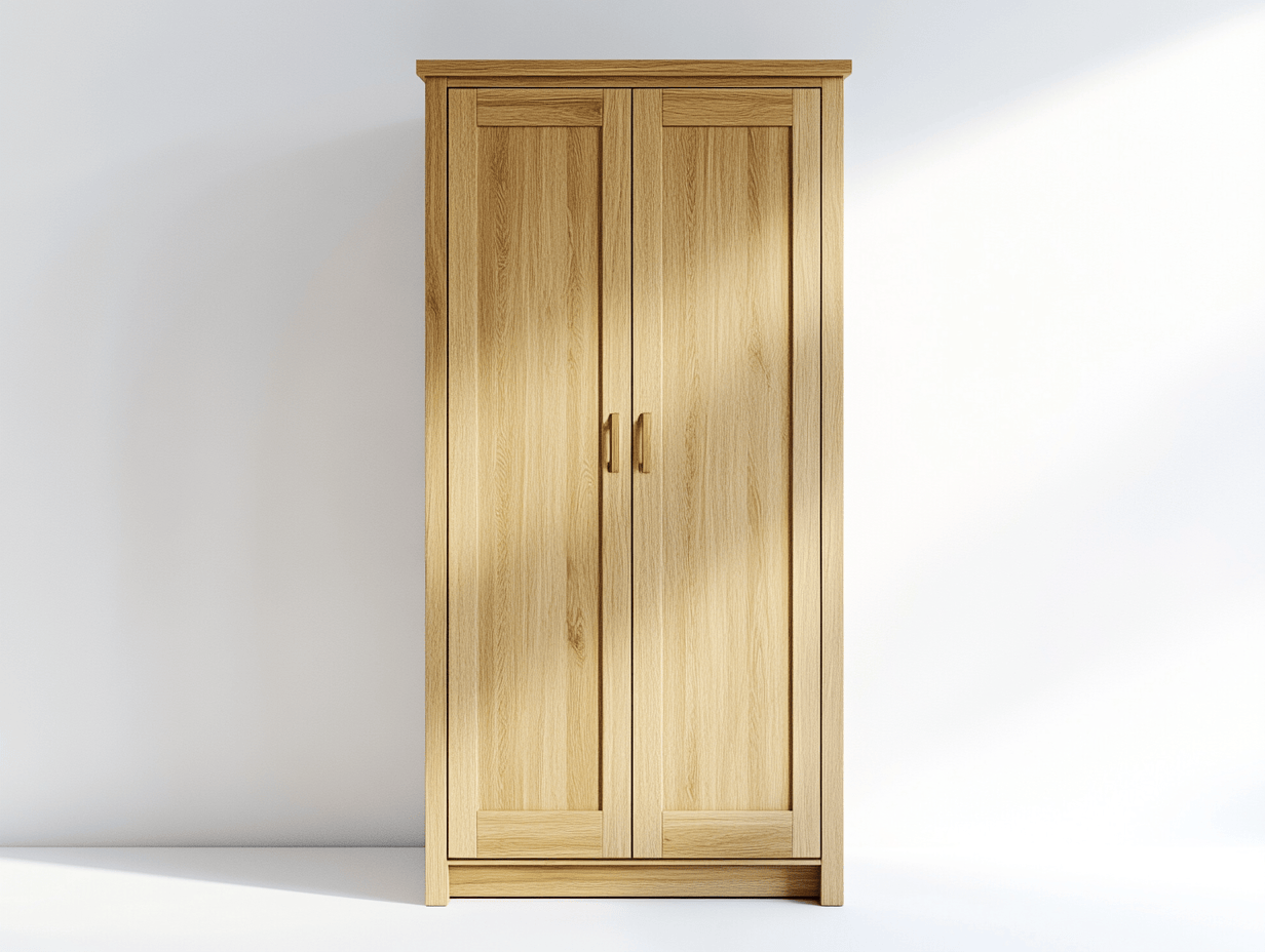 Armario de Madera de 2 Puertas Color Roble para Dormitorio