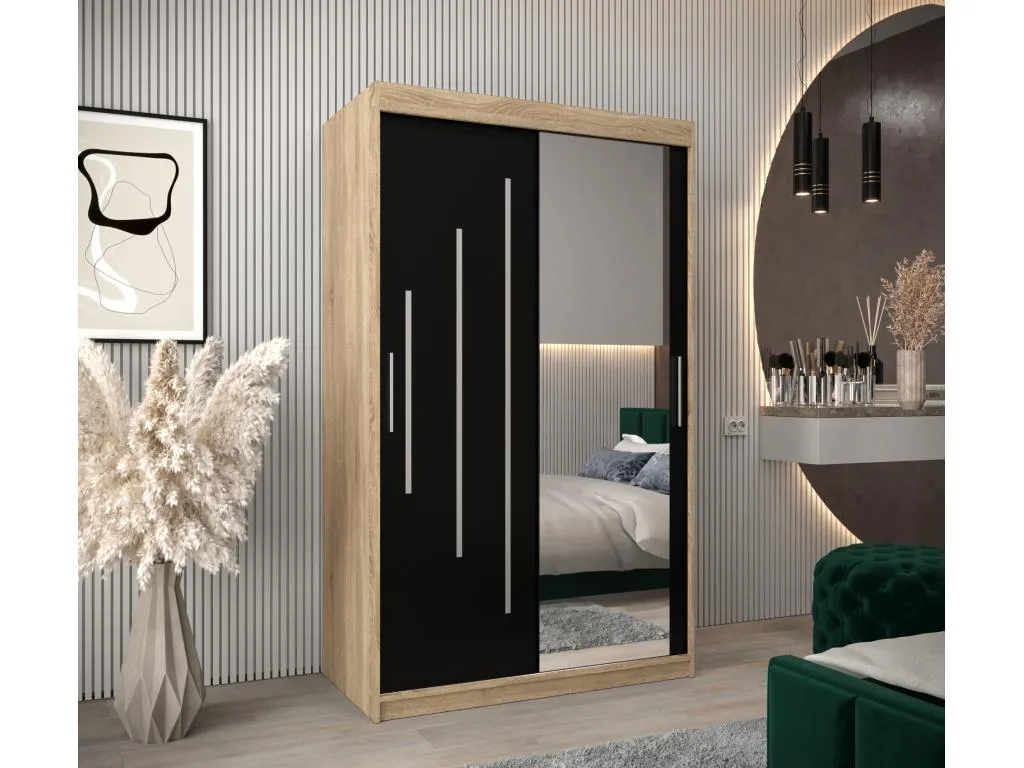 ARMARIO Decounico 2 DE PUERTAS CORREDERAS 200/120/62 2 puertas (Decounico/negro)