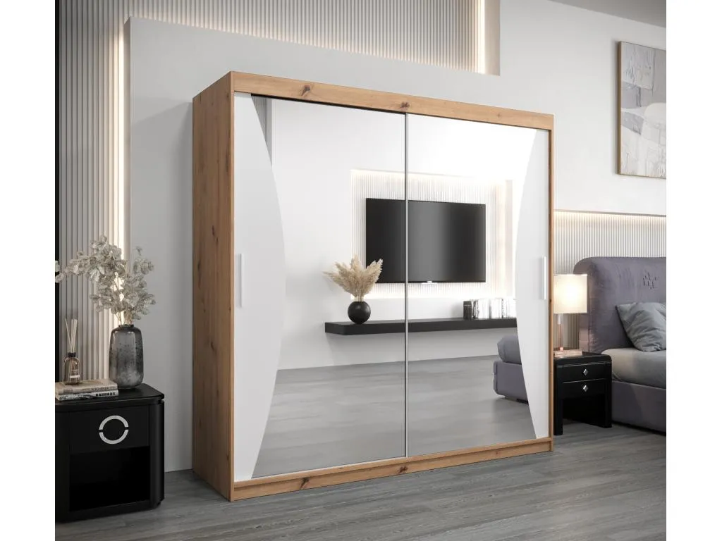 ARMARIO Micasacool DE PUERTAS CORREDERAS 200/200/62 2 puertas (artisan/blanco)