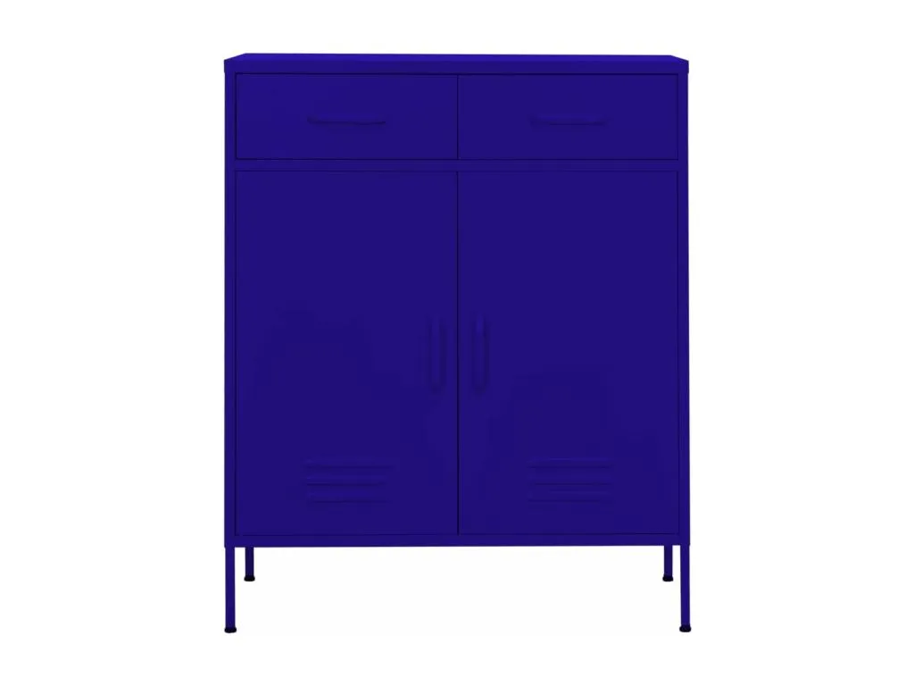 Armario de almacenamiento acero azul Decopractico 80x35x101.5 cm 76545EXGY