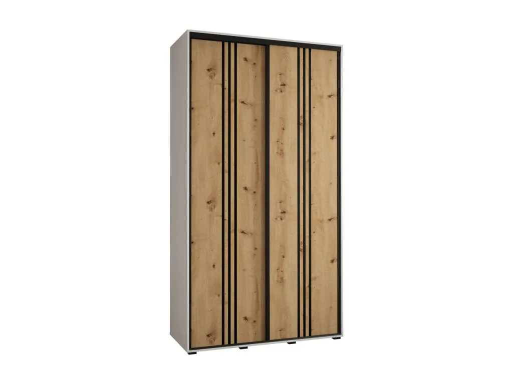 ARMARIO Lluesmahome 6 DE PUERTAS CORREDERAS 235.2/130/60 2 puertas (Blanco/Artisan/Negro) 78696VGRO