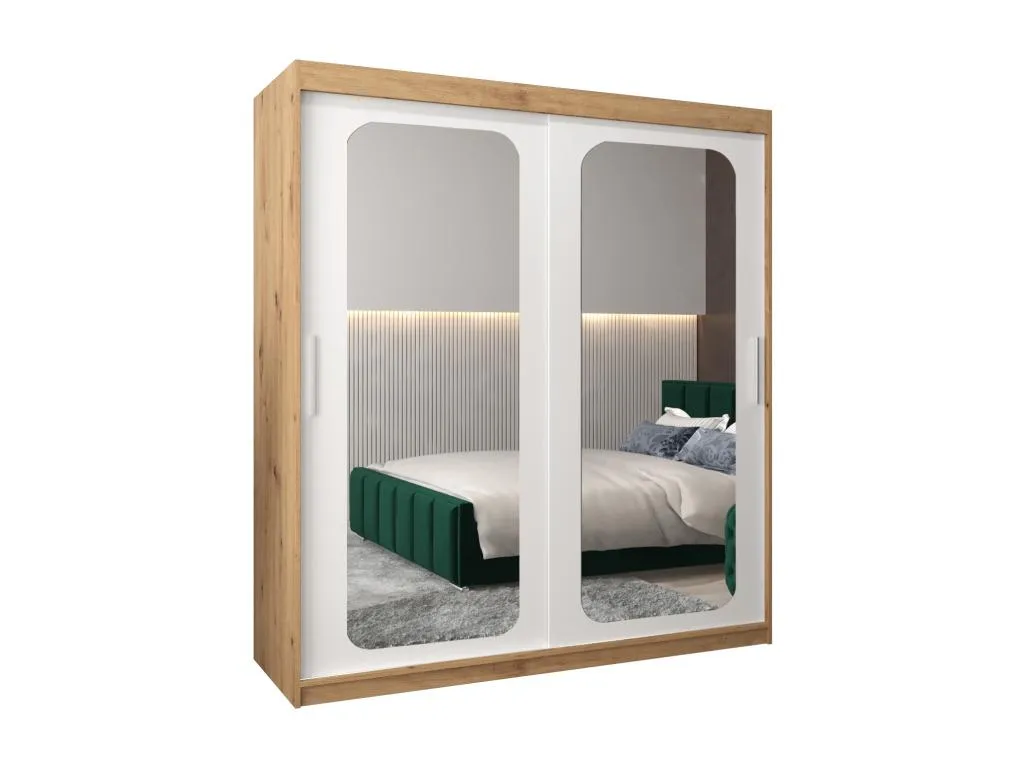 ARMARIO Banakdecoracion T3 DE PUERTAS CORREDERAS 200/180/62 2 puertas (artisan/blanco) 13763RQDH