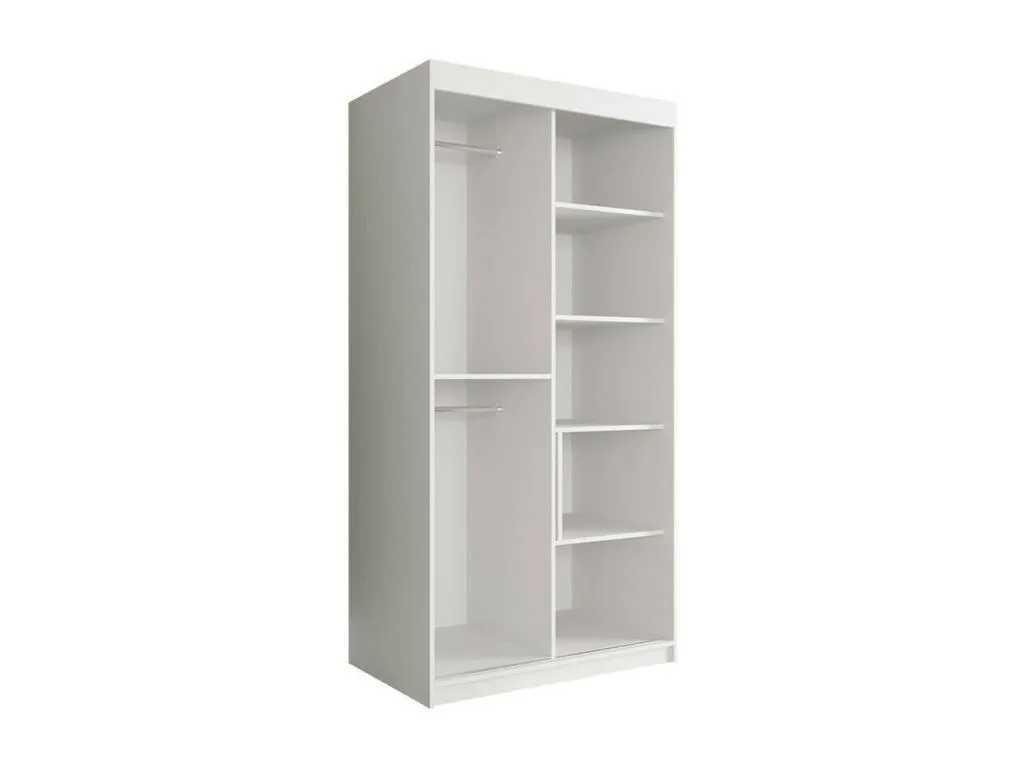 Armario Vivircalido 258 Negro mate | Mármol blanco 200x100x62cm Número de estantes - 5.00 tukg50423