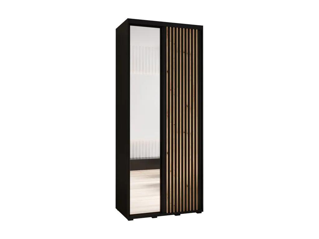 ARMARIO Patriciabaezcasa 2 DE PUERTAS CORREDERAS 205.2/100/60 2 puertas (negro/negro)