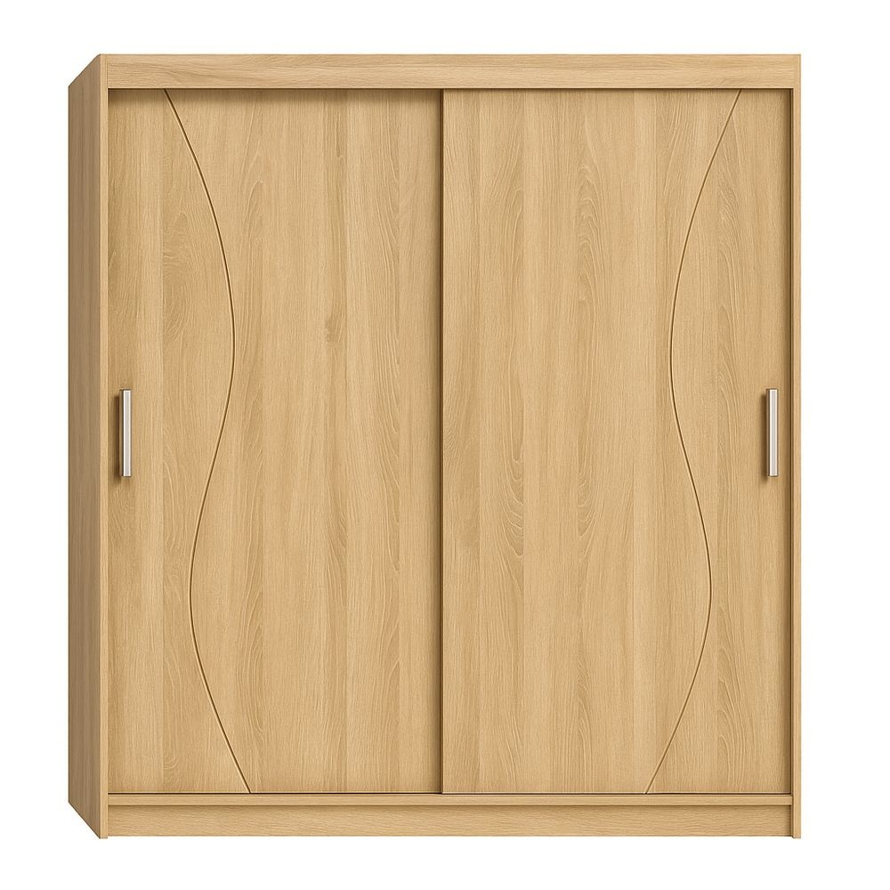 Armario Madera Puertas Correderas Dormitorio 200x180x60 cm Roble