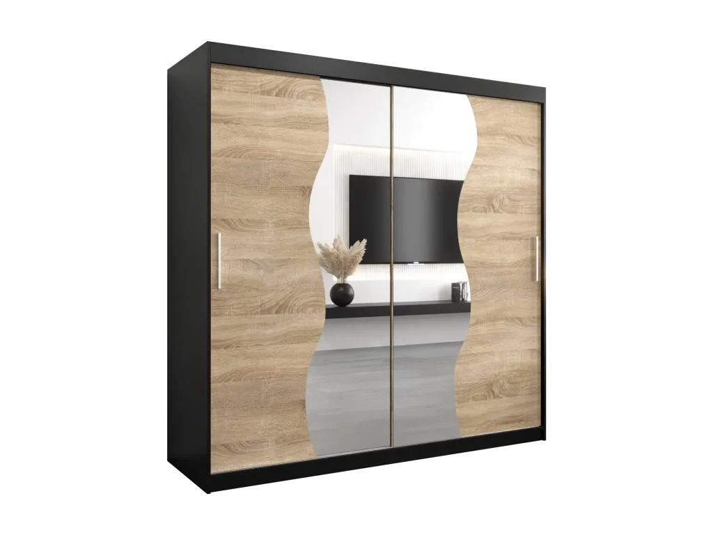 ARMARIO Francomuebleses DE PUERTAS CORREDERAS 200/200/62 2 puertas (negro/Francomuebleses)