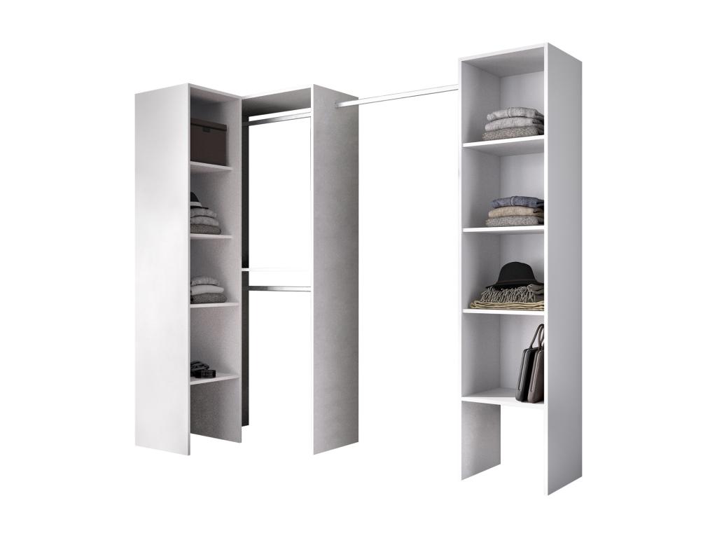 Armario de esquina - Ancho 225 cm - Blanco - Habitarluz FEZX78825