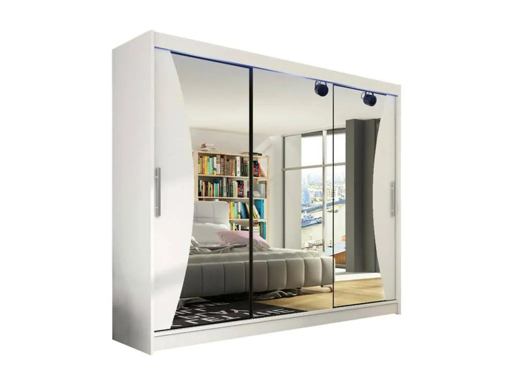 Armario Andreuworldcasa 120 Blanco 215x250x58cm Puertas de armario - Correderas