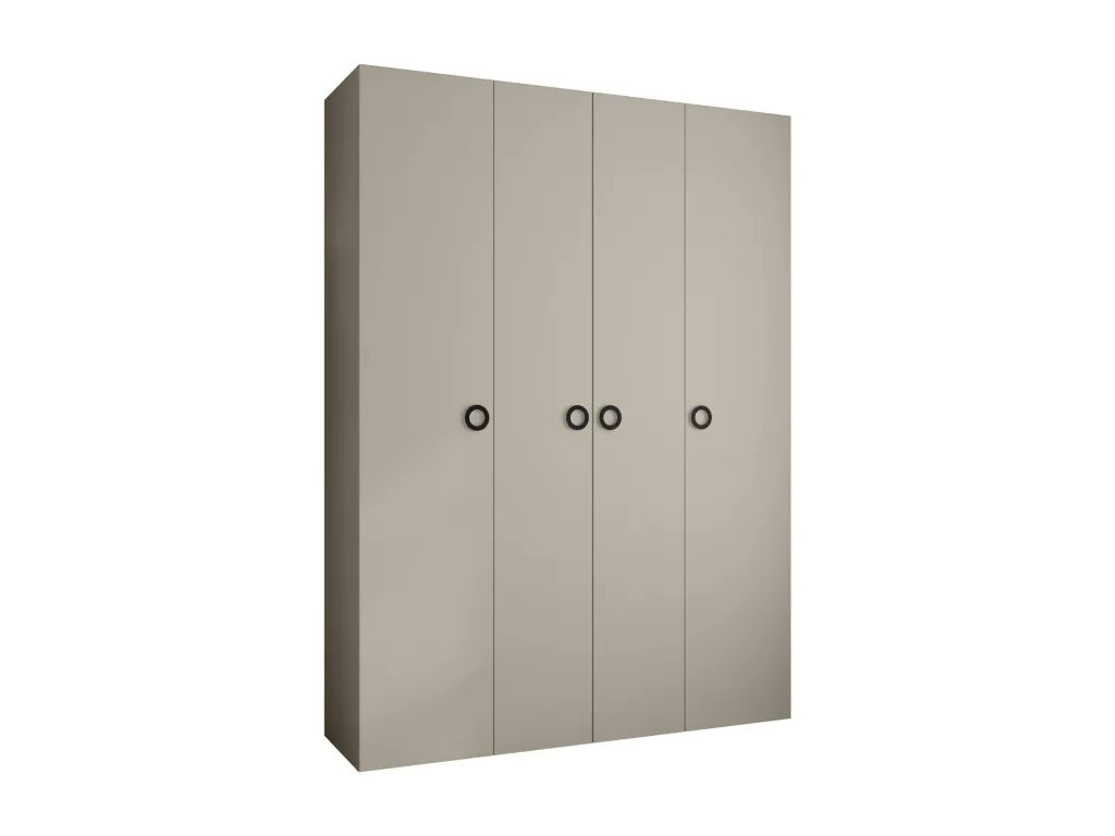 Armario Mueblesclasic 1 con puertas batientes 245.5/180/50 4 puertas (cachemira/negro)
