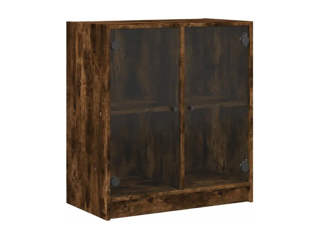 Armario auxiliar puertas de vidrio Mueblestop ahumado 68x37x75.5 cm CEVB58184
