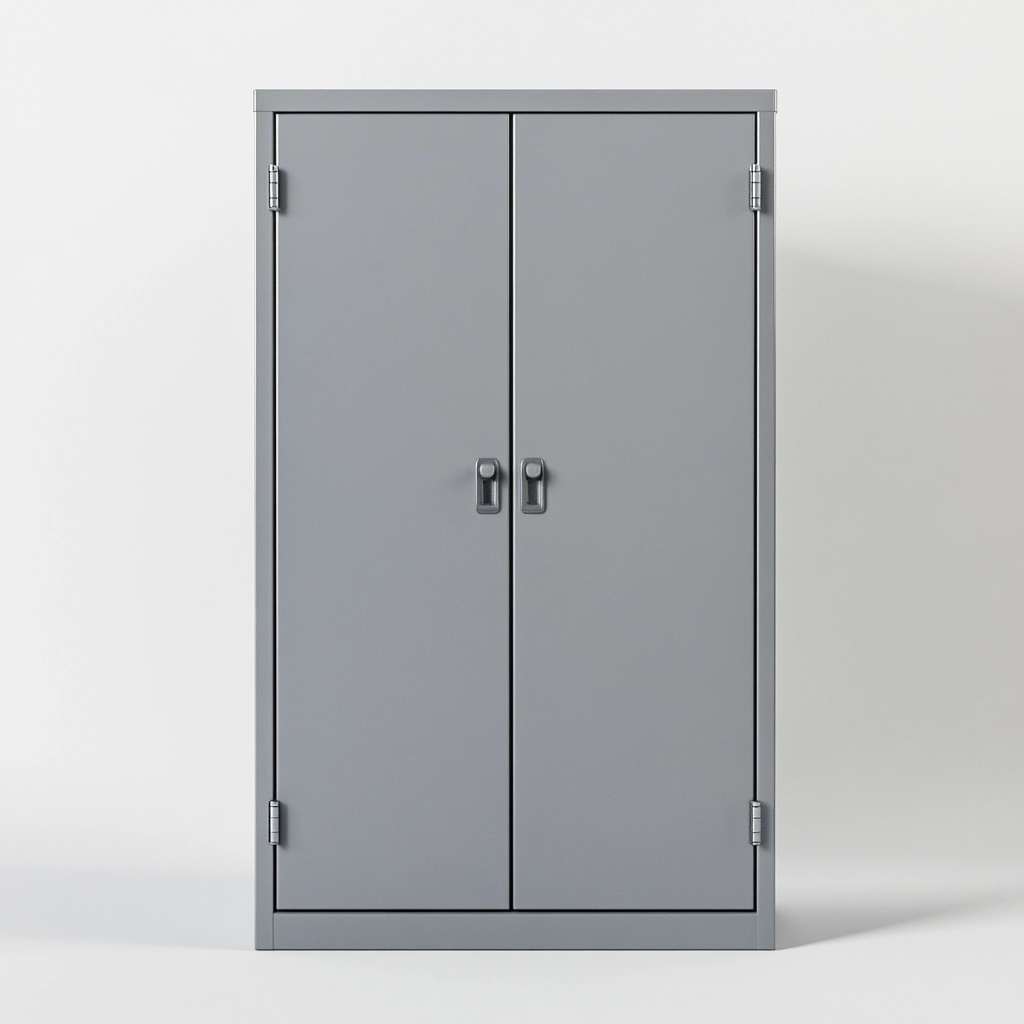 Armario Metálico de Oficina para Almacenamiento con Doble Puerta Color Gris Espacios de Trabajo 90x45x120 cm WJ6981412