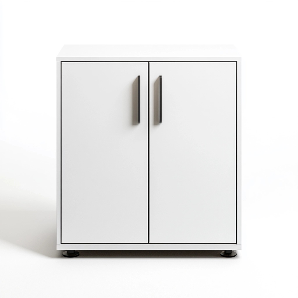 Armario bajo moderno para oficina y hogar blanco madera melamina almacenamiento versátil 80x40x85 cm mueble auxiliar JF7147687