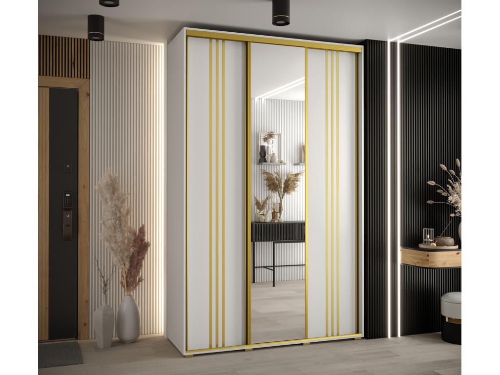 ARMARIO Banakdecoracion 7 DE PUERTAS CORREDERAS 235.2/150/45 3 puertas (Blanco/Negro/Negro) 62975RGHF