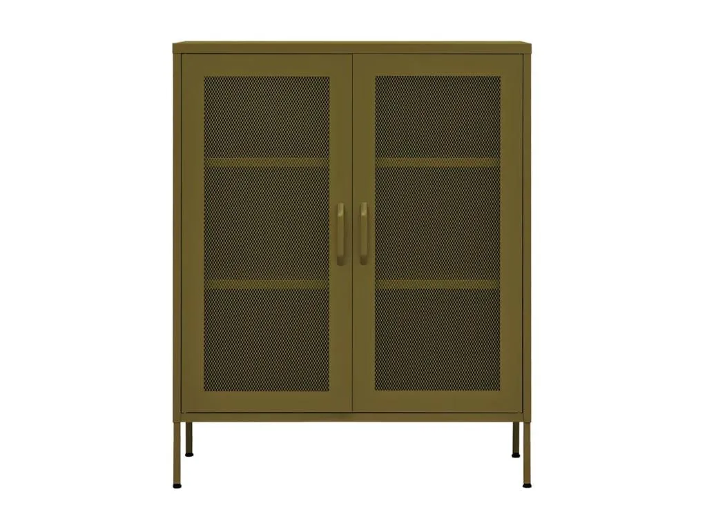 Armario de almacenamiento acero verde Mueblestop 80x35x101.5 cm 62198PNDB
