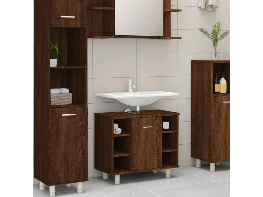 Decoesp Armario de baño Decoesp contrachapada marrón Decoesp 60x32x53.5 cm 97098HVXD