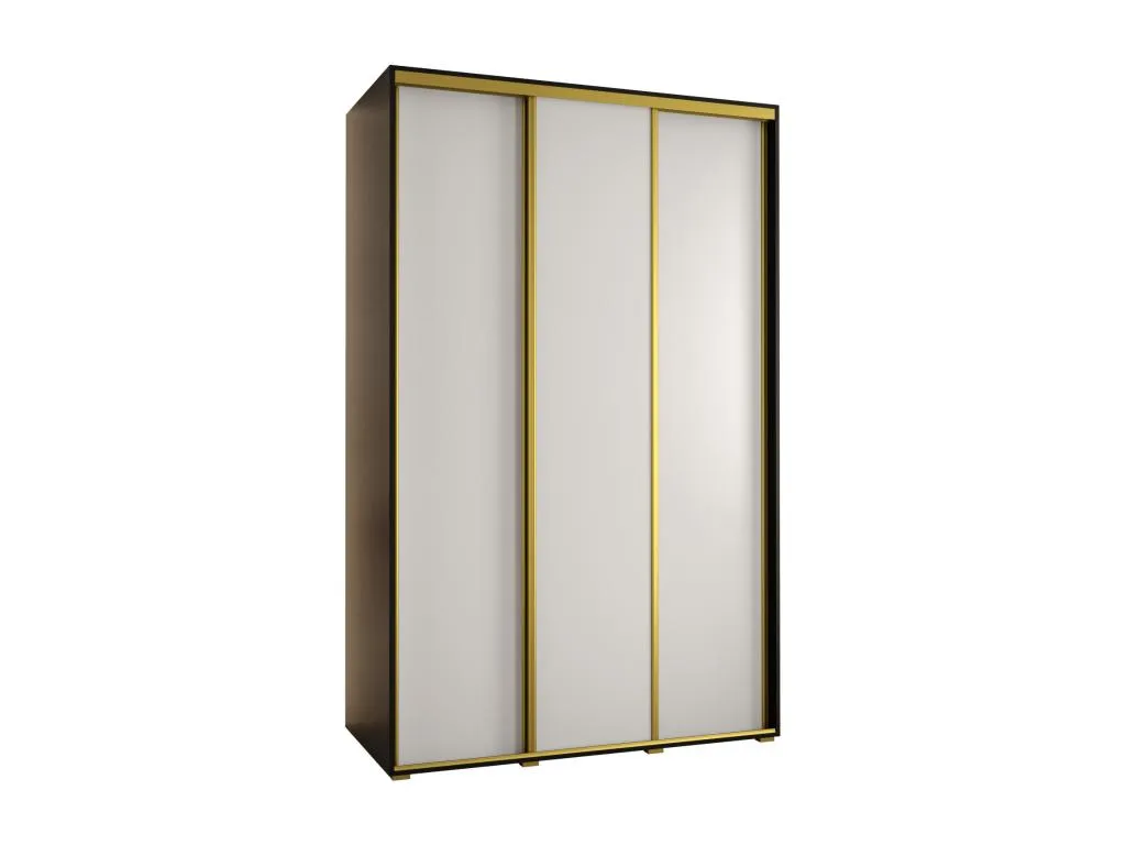 ARMARIO Decoencanto 1 DE PUERTAS CORREDERAS 235.2/160/45 3 puertas (Negro/Blanco/Oro)