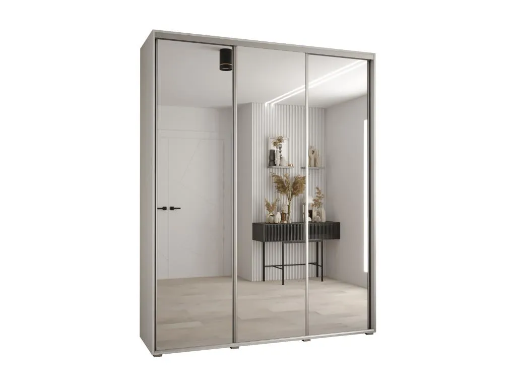 ARMARIO Kavehomedeco 2 DE PUERTAS CORREDERAS 235.2/190/45 3 puertas (Blanco/Blanco/Plata) 74481NQPM
