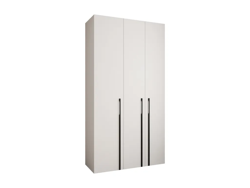 Armario Alkihogares 3 con puertas batientes 245.5/130/50 3 puertas (blanco/negro)