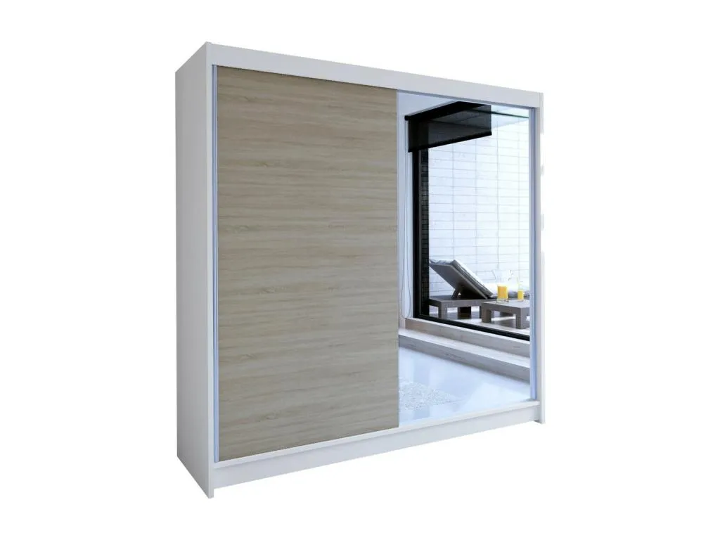 Armario Boverdeco 137 Blanco | Boverdeco 215x180x58cm Puertas de armario - Correderas