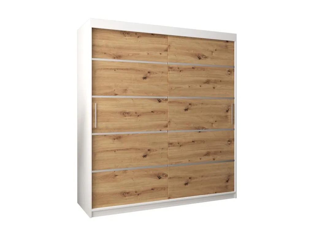 ARMARIO Kavehomedeco 1 DE PUERTAS CORREDERAS 200/180/62 2 puertas (blanco/artisan) 02082JVFL