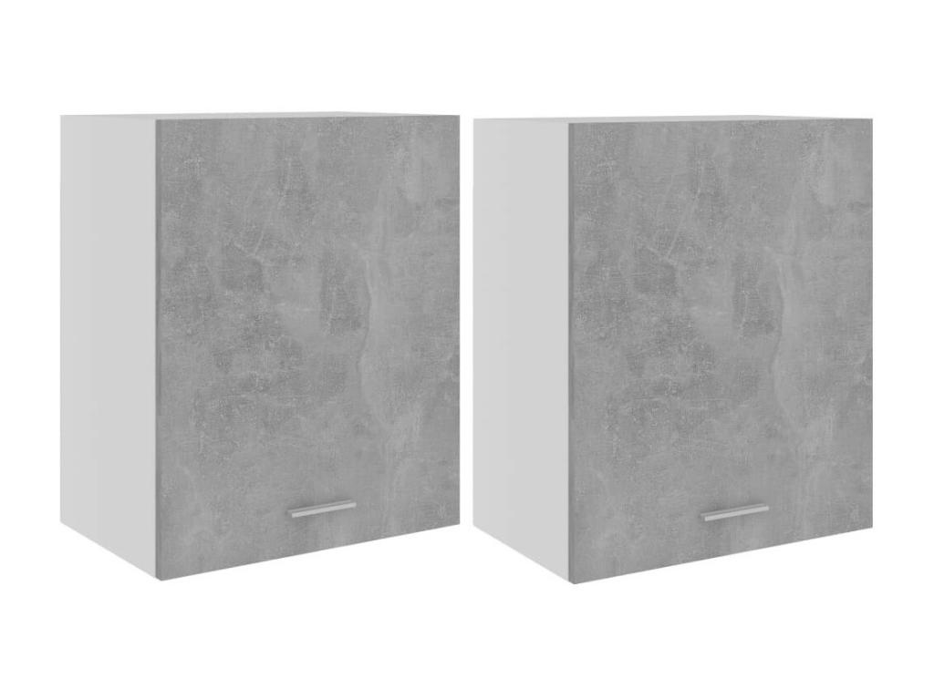 Armarios colgantes 2 uds madera contrachapada gris 50x31x60 cm
