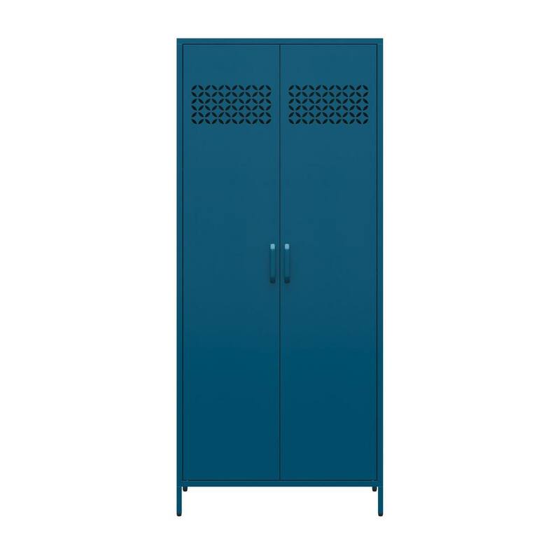 Armario de Almacenaje Alto de Acero PINPAI de 73 in. con 2 Puertas, en Azul Profundo Océano re2312156