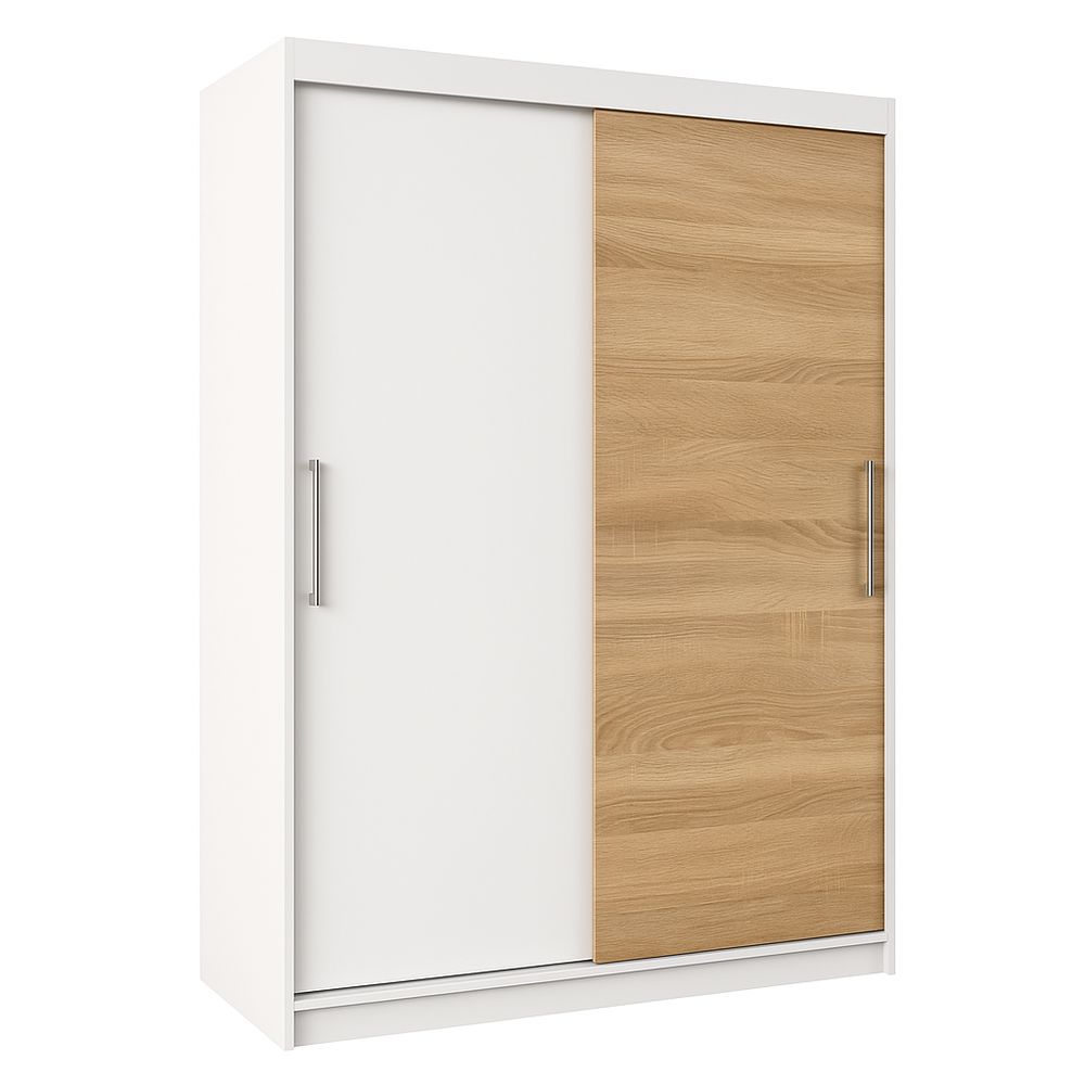 Armario Deslizante Moderno de Madera y Melamina, Doble Puerta, cómodidad y Amplio Almacenamiento, Diseño Minimalista