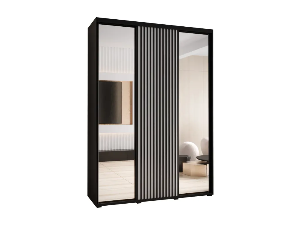 ARMARIO Kavehomedeco 2 DE PUERTAS CORREDERAS 205.2/180/45 3 puertas (negro/blanco) ISLG91746