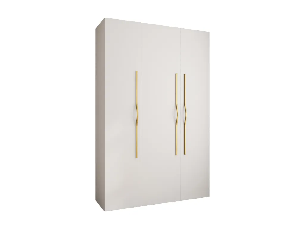 Armario Decounico 2 con puertas batientes 245.5/160/40 3 puertas (blanco/oro)