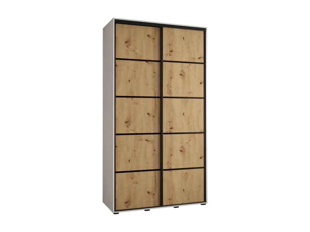 ARMARIO Mueblesclasic 4 DE PUERTAS CORREDERAS 235.2/130/60 2 puertas (Blanco/Artisan/Negro)