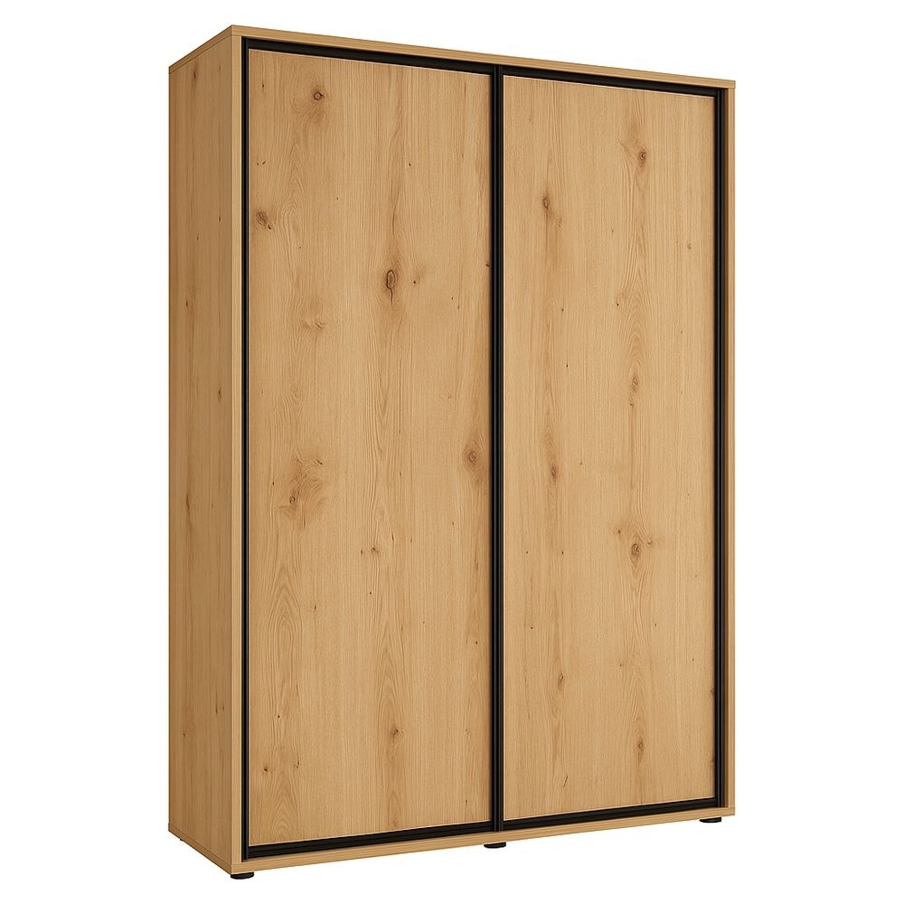 Armario de Madera Robusta con Puertas Correderas para Almacenamiento en Dormitorio 200x120x60cm Roble