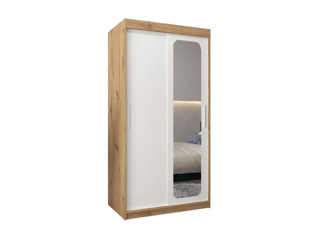 ARMARIO Mueblestop T2 DE PUERTAS CORREDERAS 200/100/62 2 puertas (artisan/blanco) 90035QLML
