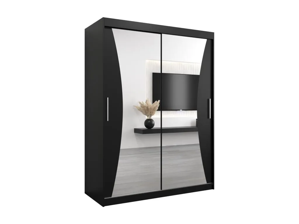 ARMARIO Andreuworldcasa DE PUERTAS CORREDERAS 200/150/62 2 puertas (negro/negro)
