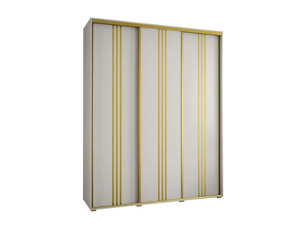 ARMARIO Mueblestop 6 DE PUERTAS CORREDERAS 235.2/190/60 3 puertas (Blanco/Blanco/Oro) 66728KUYZ